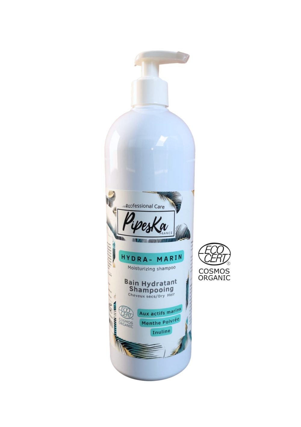 Shampooing Hydra Marin Pipeska – Cheveux Fins – COSMOS Organic | 1000 ml