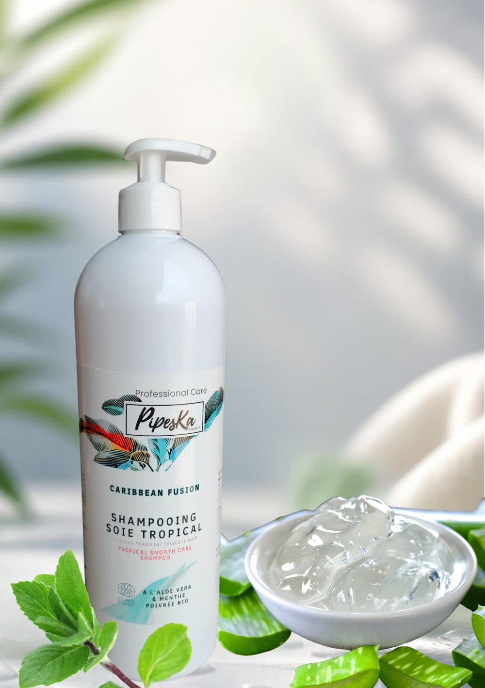 Champú Caribbean Fusion Tropical – Cabellos Sensibles – COSMOS Organic – 1000 ml