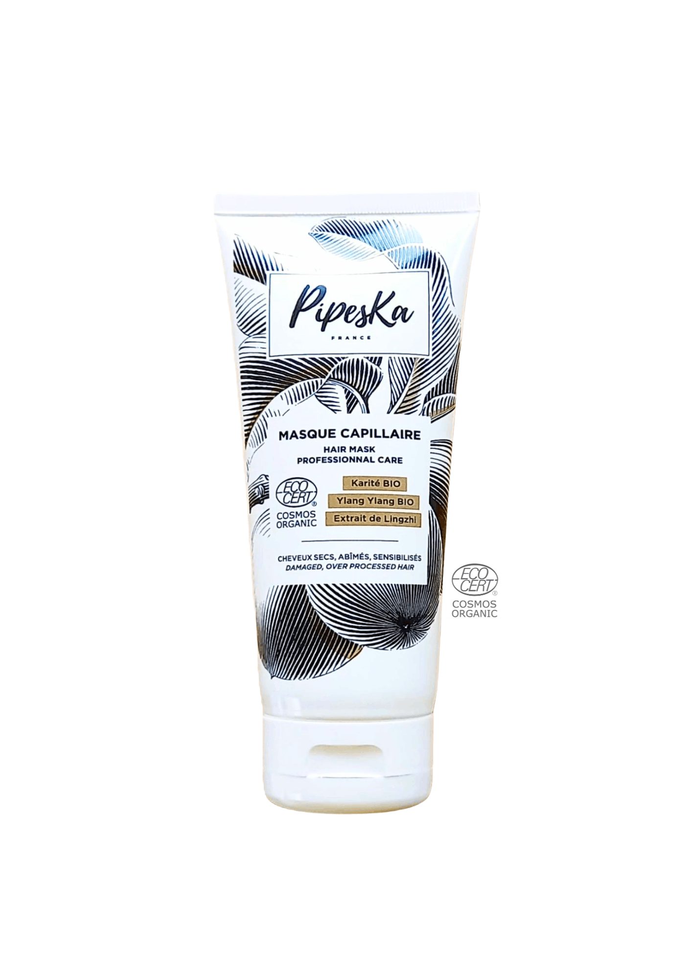 Masque Réparateur COSMOS Organic Pipeska au Lingzhi – Cheveux Bouclés, Frisés & Crépus | 200 ml